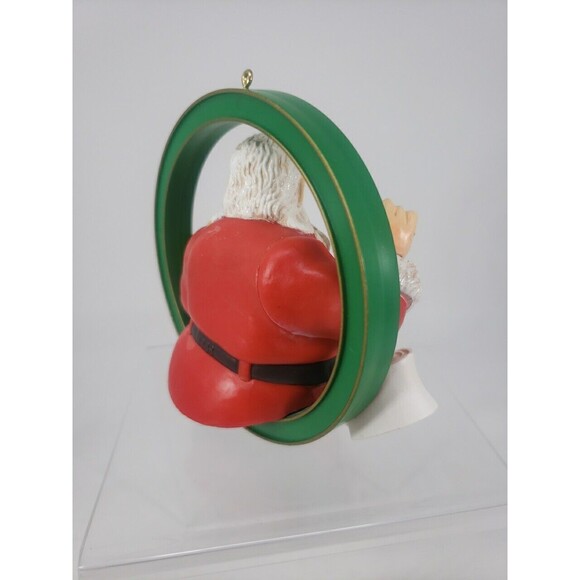 Coca-Cola Trim A Tree Collection 1938 Santa with Girl Christmas Ornament 1990 - Picture 14 of 16